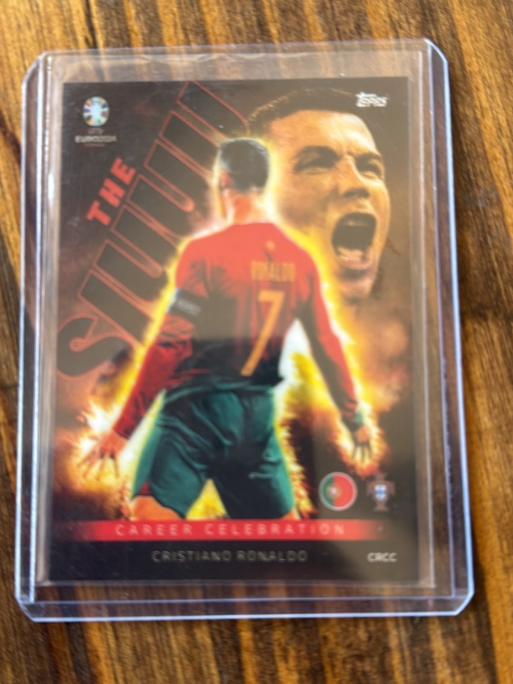 Topps Cristiano Ronaldo Career Celebration Card - Red/Green/Gold